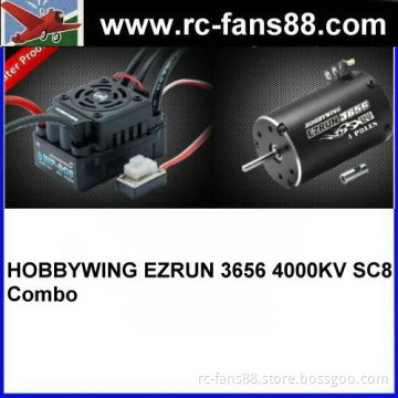 HOBBYWING EZRUN 3656 4000KV RC Brushless Motor & WP SC8 120A ESC